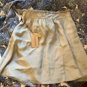 NWT Burberry Silk Skirt baby blue
